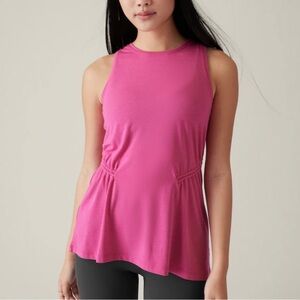 Athleta Air Out Cinch Tank Salvia Pink XS NWT Athleisure Yoga Activewear